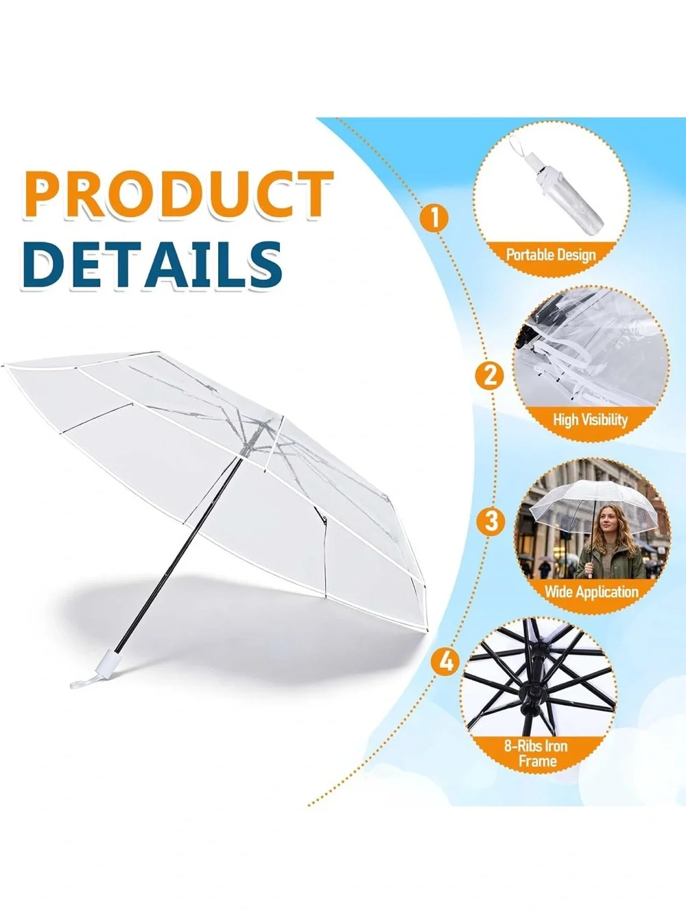 12 pcs clear umbrellas bulk new